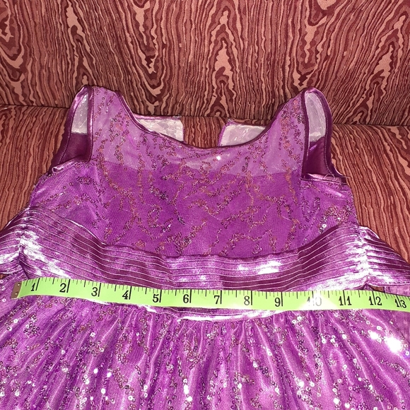 PURPLE FORMAL SLEEVELESS DRESS WITH SMALL SEQUINS - Picture 7 of 7